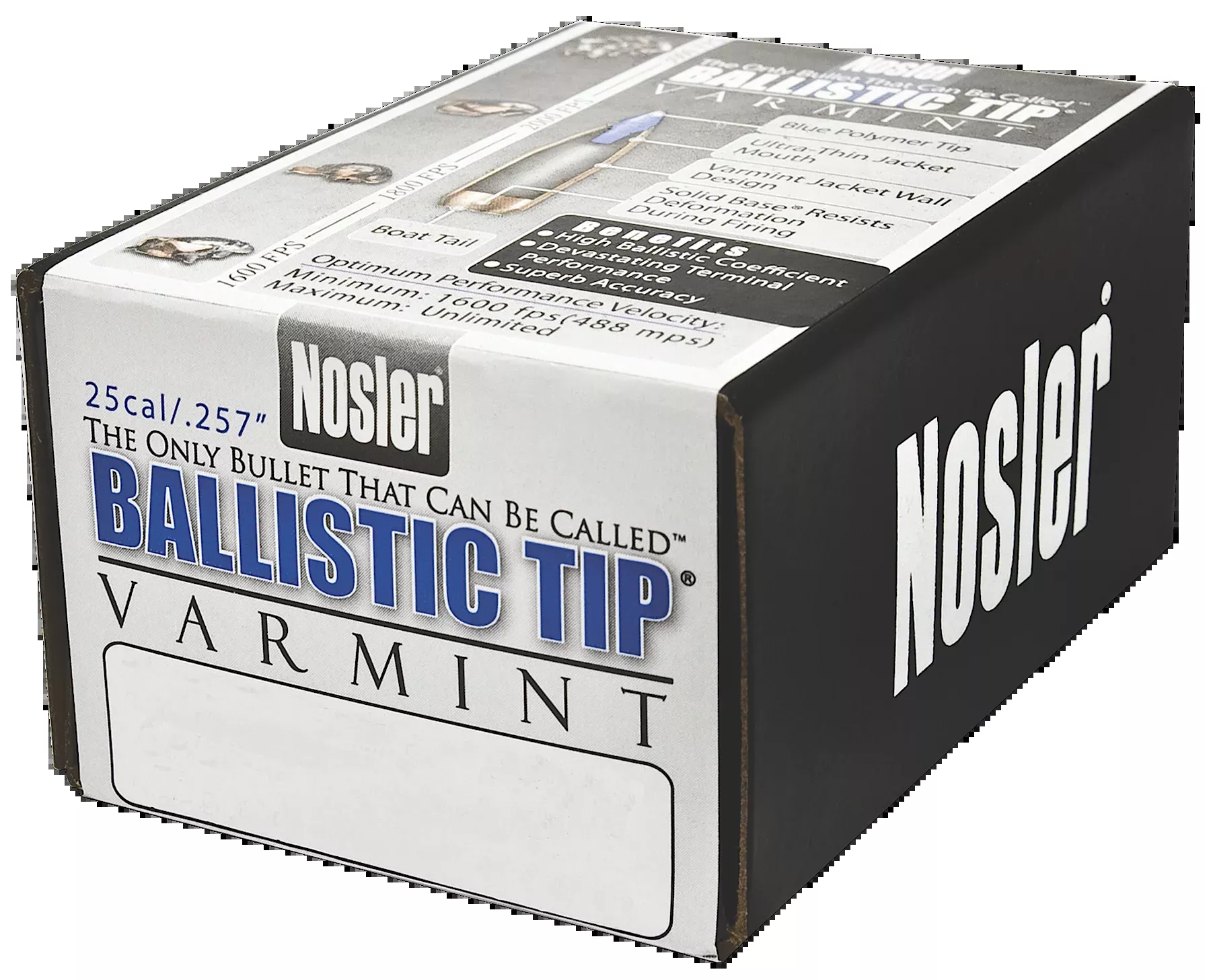 Nosler Bullets 25 Cal .257 – 85gr Ballistic Tip 100ct