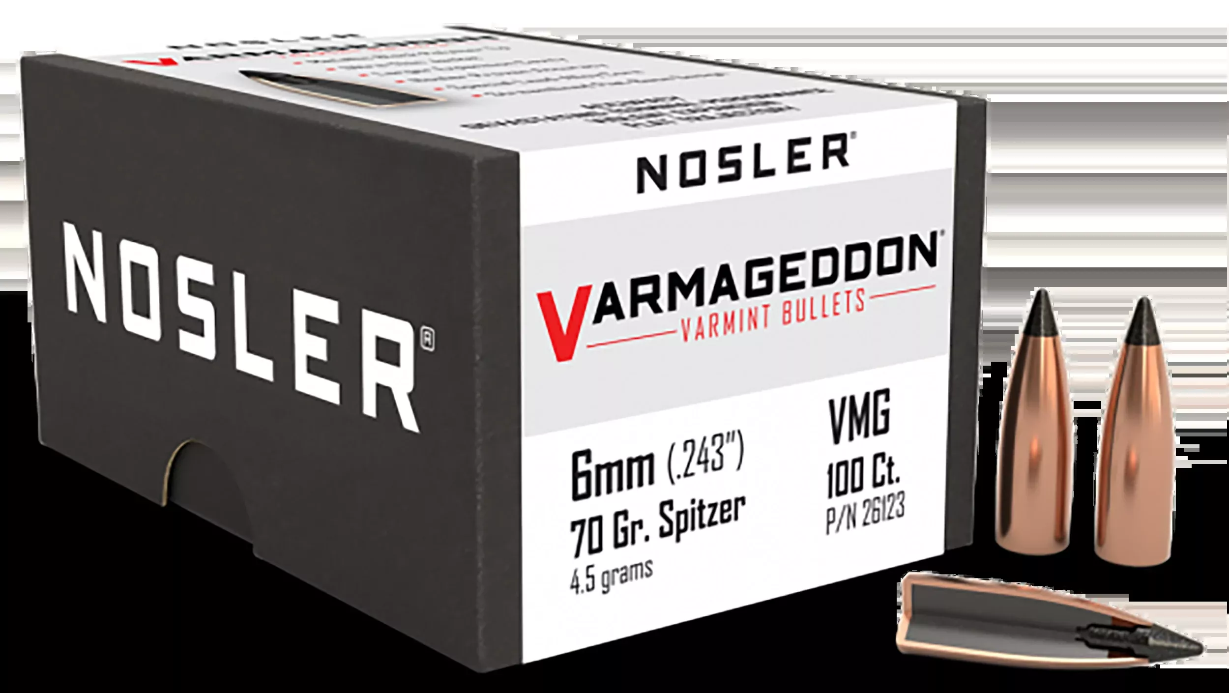 Nosler Bullets 6mm .243 - 70gr Varmageddon Tipped 100ct