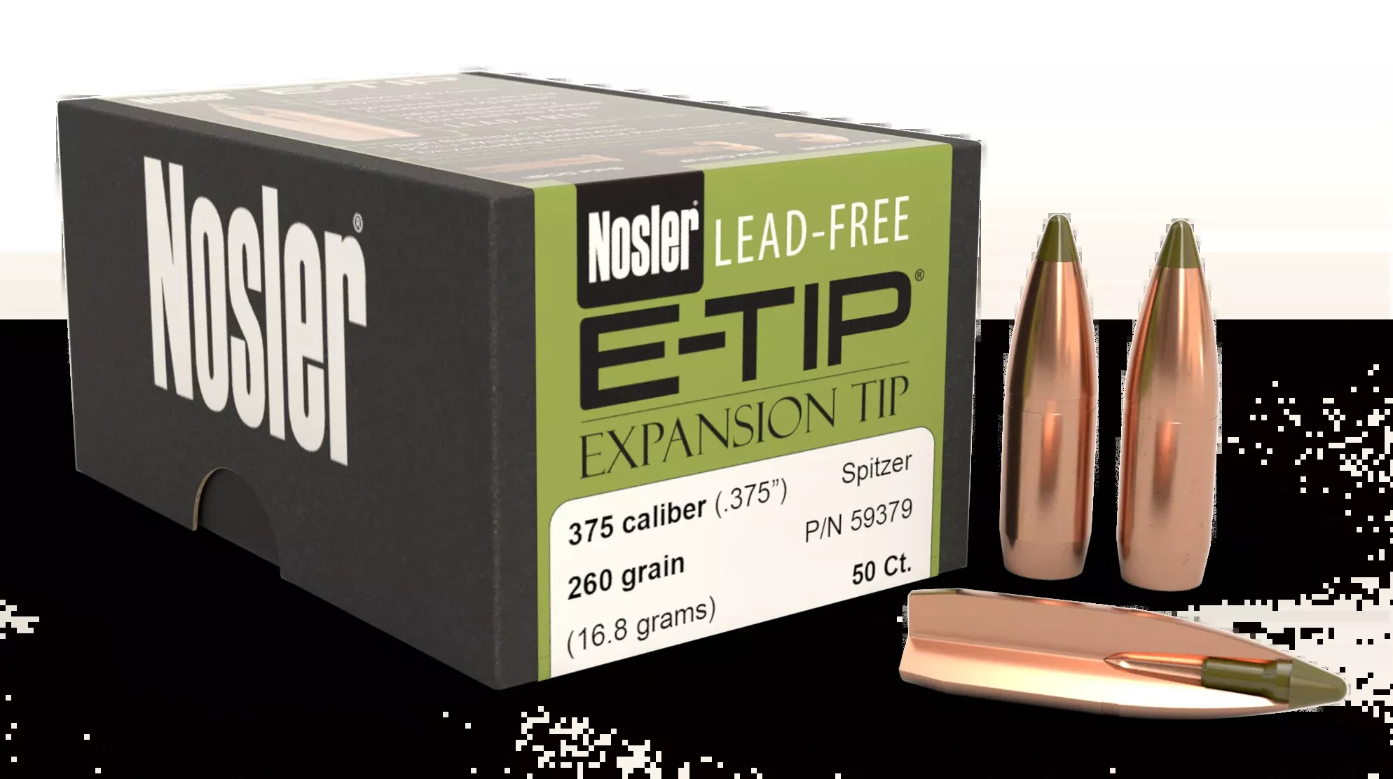Nosler E-tip, Nos 59379 E-tip 375 260 Lead Free 50