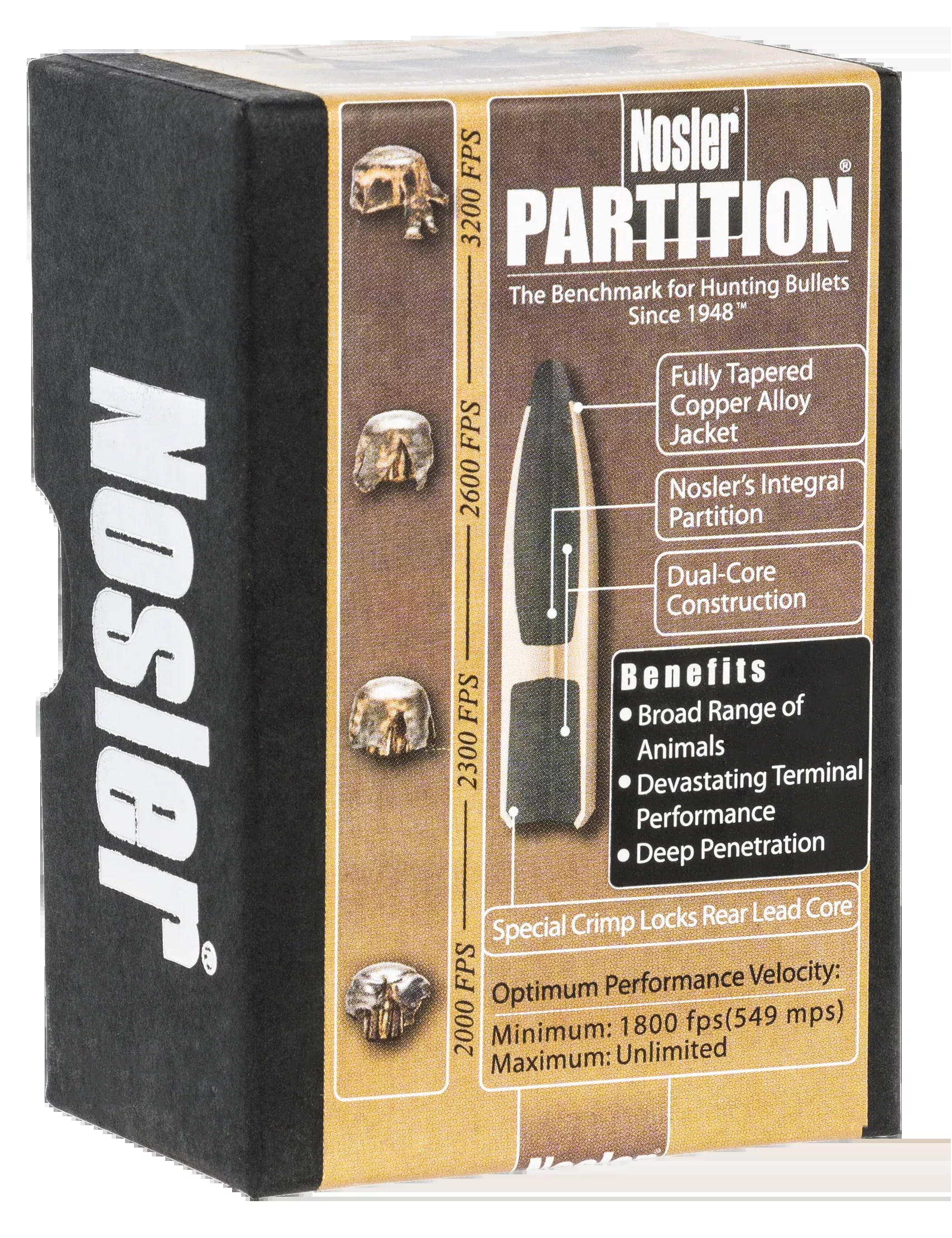 Nosler Partition Bullets .25 Cal. 115 Gr. Spitzer Point 50 Pk.