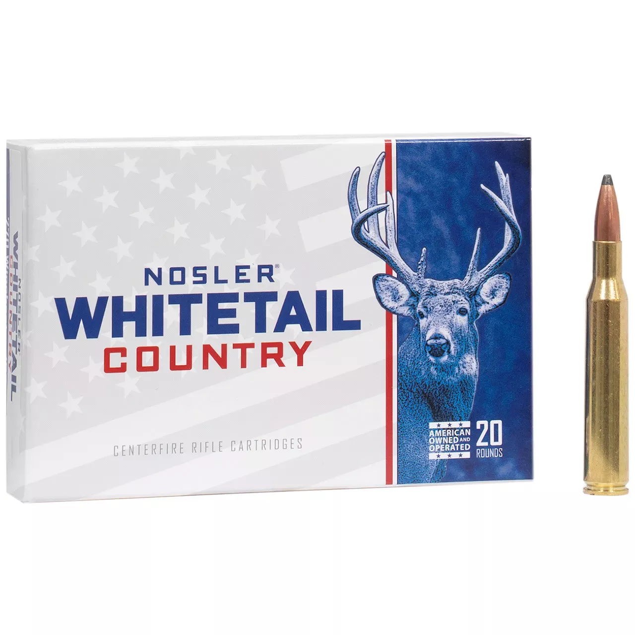 Nosler Whitetail Country 270 Winchester Ammo 130gr Spitzer Boat Tail 20 Rounds 40110