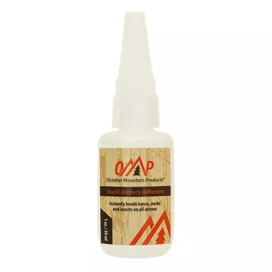 October Mountain 60800 STUCK Archery Adhesive, 1 Ounce, Clear