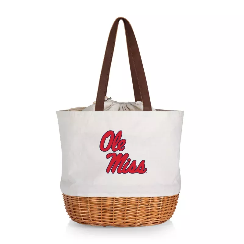 Ole Miss Rebels – Coronado Canvas and Willow Basket Tote