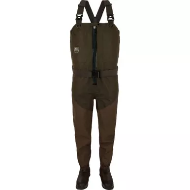 Open Box (Great condition, limited use): DRAKE Uninsulated Guardian Elite HND Front Zip Wader, Color: Bottomland, Size: L/11 (DF2400-006-LRG11)
