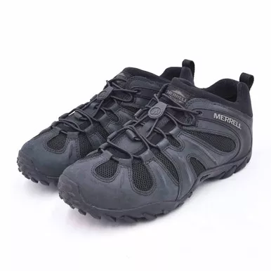 Open Box (Great condition, limited use): MERRELL Men Cham 8 Stretch Tactical Boot, Color: Black, Size: 9.5 (J099405-9.5)