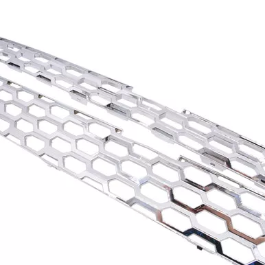 Open Box (Great condition, limited use): QAA Fits Chevrolet Silverado 2014-2015 2 piece Chrome Plated ABS Plastic Grill Overlay (SGC54184)