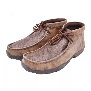 Open Box (Great condition, limited use): TWISTED X Men's Driving Moccasins, Color: Brown/Brown Print, Size: 13, Width: M (MDM0059-13-M0