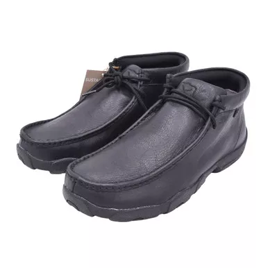 Open Box (Great condition, limited use): TWISTED X Men's Driving Moccasins, Color: Softy Black, Size: 8.5, Width: W (MDM0016-8.5-W0