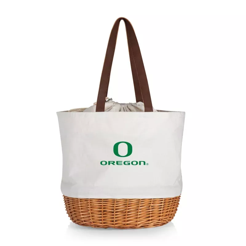Oregon Ducks – Coronado Canvas and Willow Basket Tote