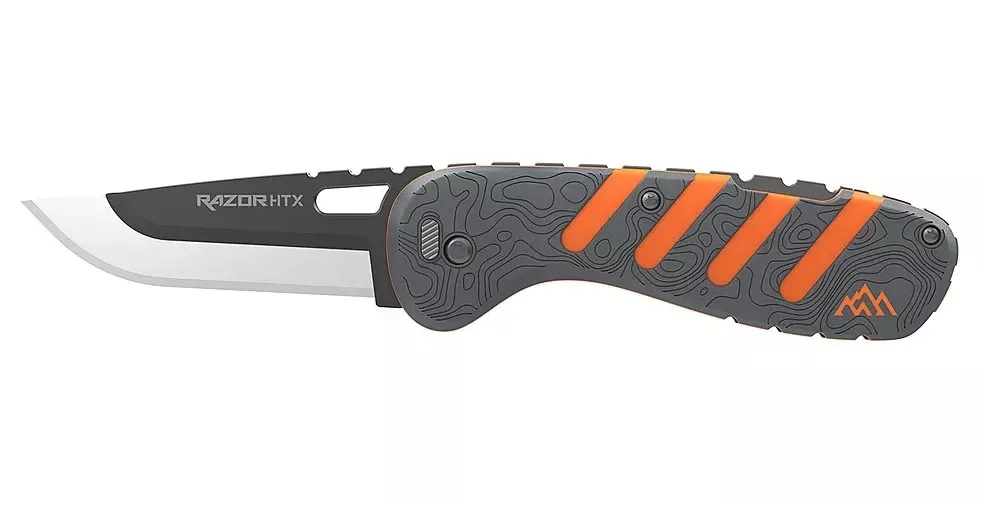 Outdoor Edge Razor HTX 3" Folder Knife Gray/Org W/Blade Pod HTX30Y6C