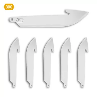 Outdoor Edge RR30-6 3.00" Drop Point Replacement Blades, Stainless, 6-Pack