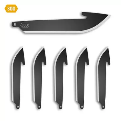 Outdoor Edge RR30K-6C 3.00" Drop Point Replacement Blades, Black Oxide, 6-Pack