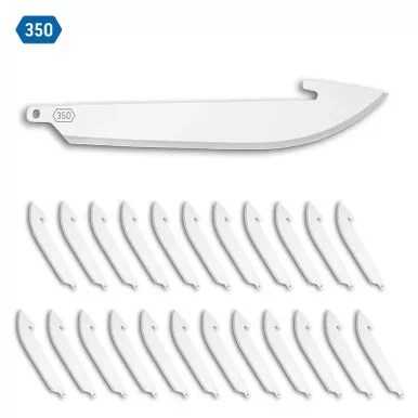 Outdoor Edge RR35-24 3.50" Drop Point Replacement Blades, Stainless, 24-Pack