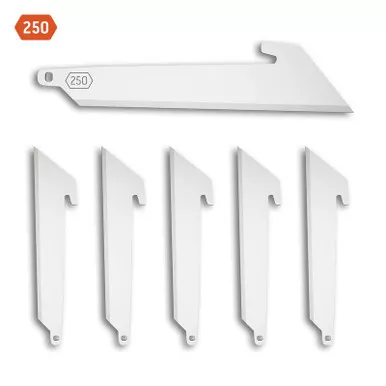 Outdoor Edge RRU25-6C 2.50" Utility Replacement Blades, Stainless, 6-Pack