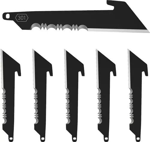 Outdoor Edge Utility Replacement Blades Serrated Black 3 In. 6 Pk.