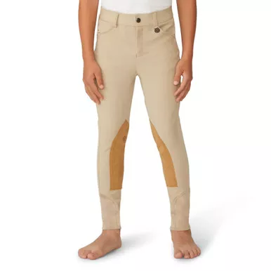OVATION Boy's EuroWeave 4-Pocket DX Suede Knee Patch Breeches (464974)