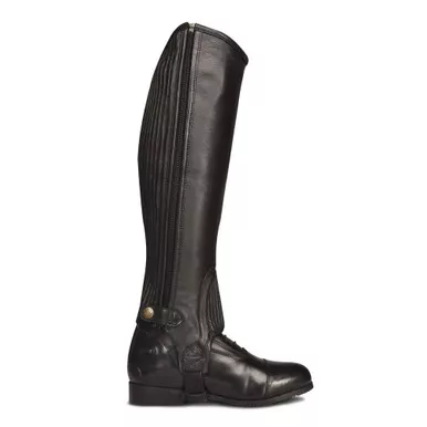 OVATION Women's Leather Ribbed Black Half Chaps (461235BLK)