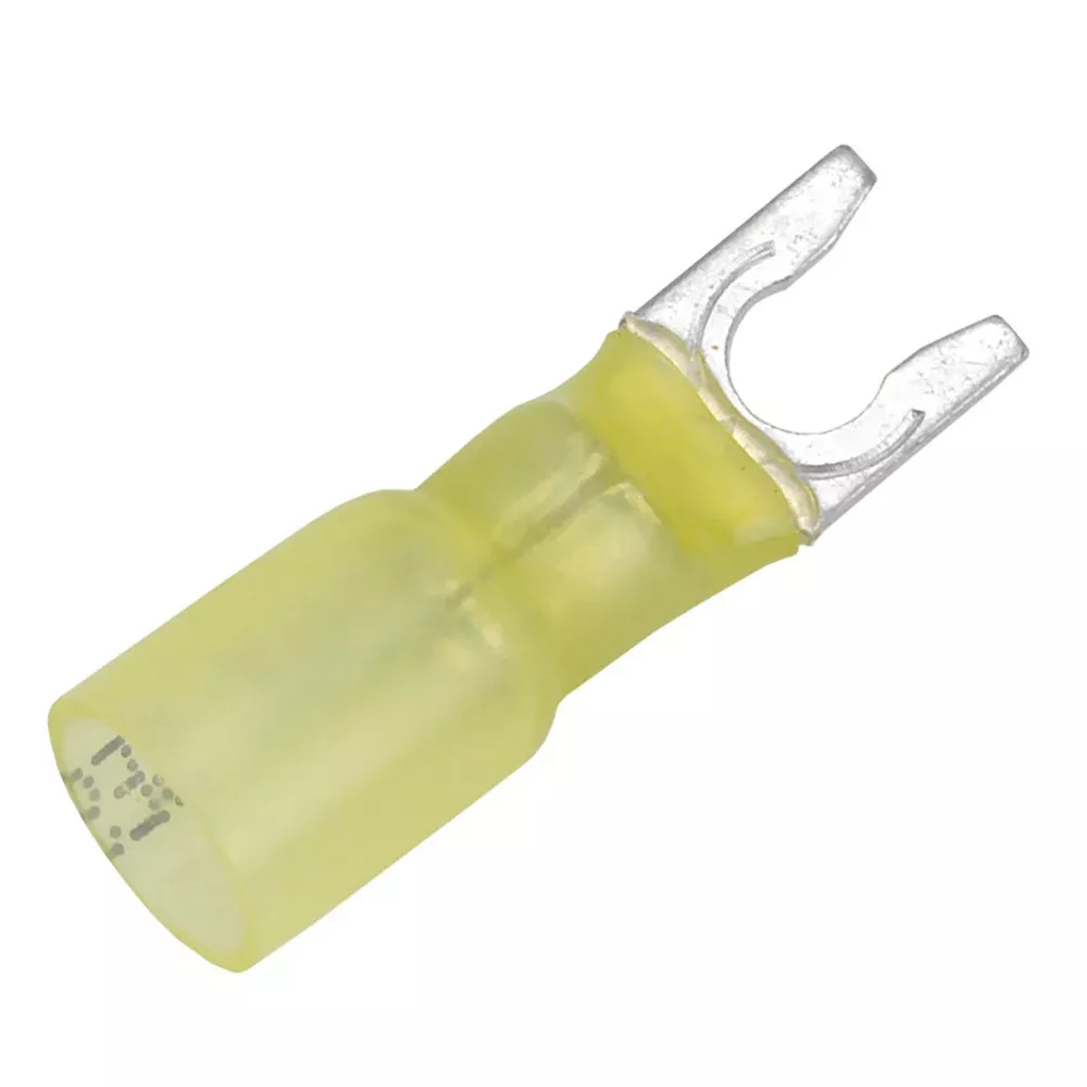 Pacer 12-10 AWG Heat Shrink Spade Terminal – #10 Stud Size – 25 Pack