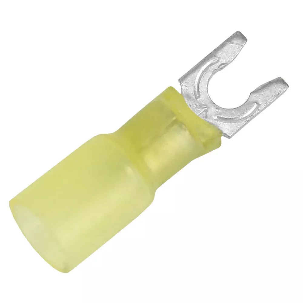 Pacer 12-10 AWG Heat Shrink Spade Terminal – #8 Stud Size – 25 Pack