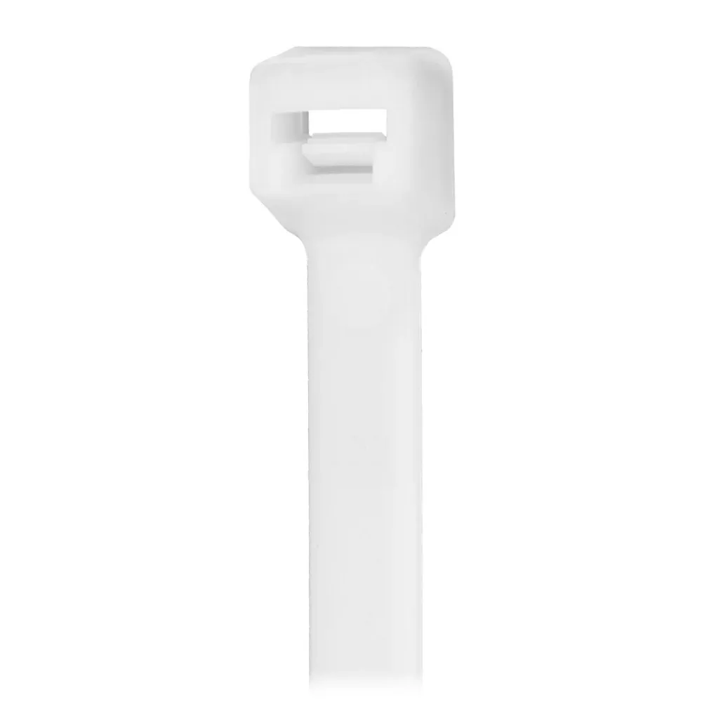 Pacer 4" Cable Tie - Natural Color - 18lb Tensile Strength - 1" Bundle Diameter - 100 Piece Bag