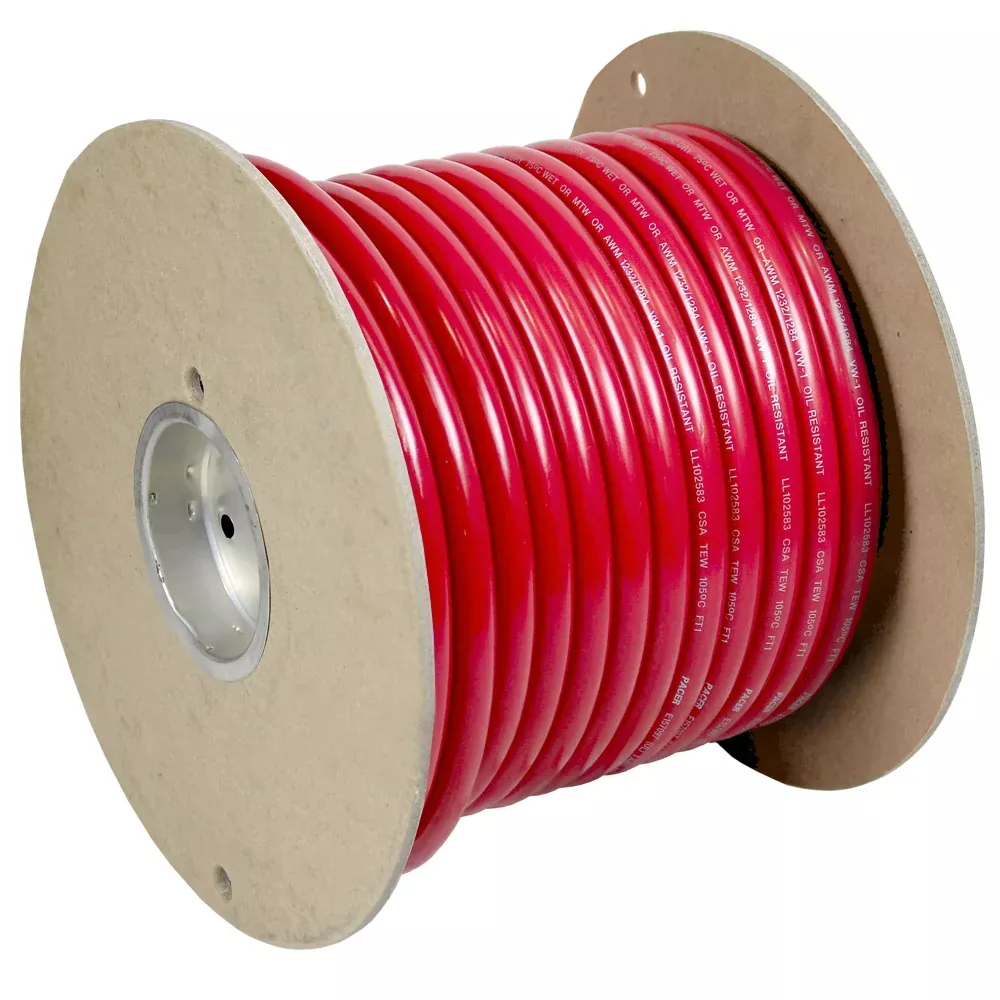Pacer Red 2 AWG Battery Cable – 100′