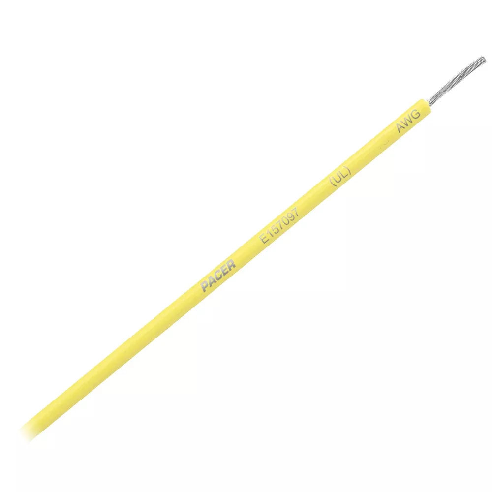Pacer Yellow 14 AWG Primary Wire – 25′