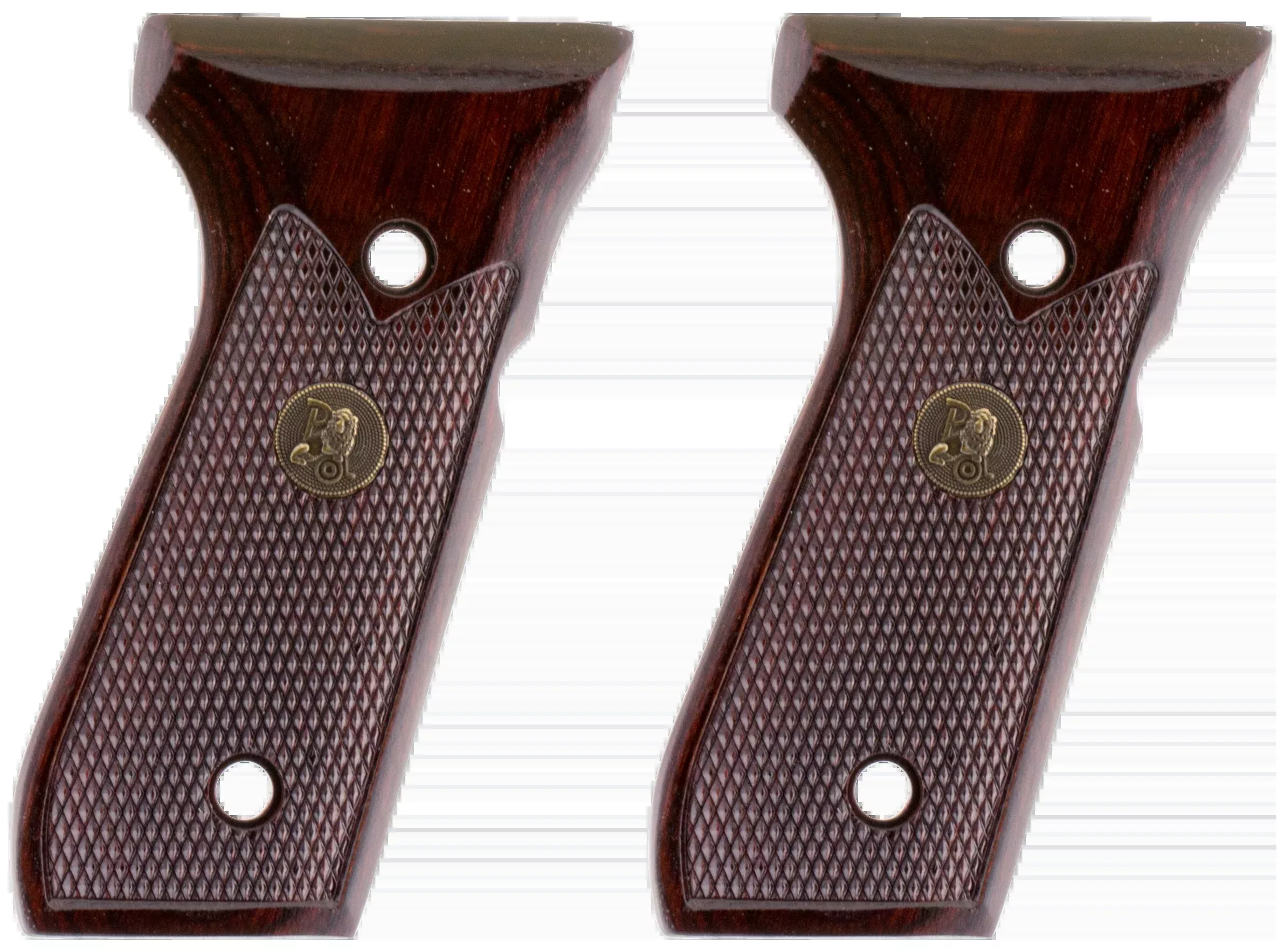 Pachmayr Laminated Wood Grips - Beretta 92fs Rosewood Check