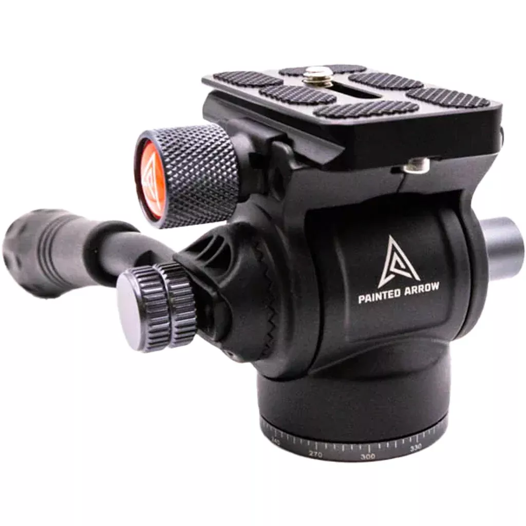 Painted Arrow Fh-1 Tripod Fluid Head1/4-20 And 3/8-16 Compatible