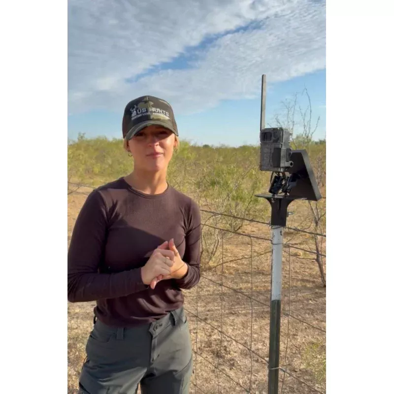 Patented T-Post Trail Camera Mount with 2 Articulating Arms