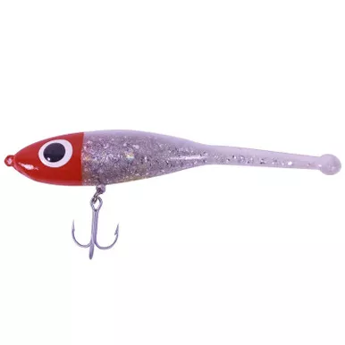 PAUL BROWN Devil Red Head/White Back/Silver Glitter Soft Bait (DEV-22)