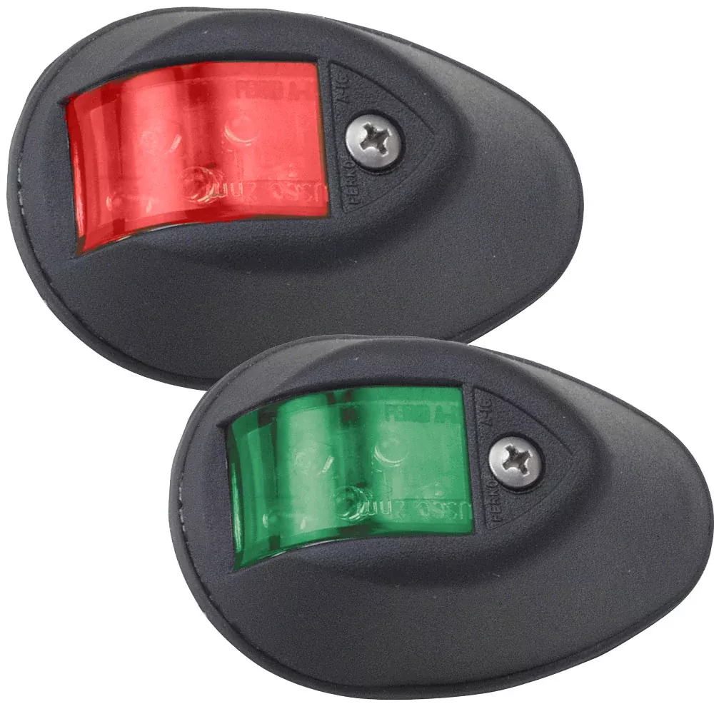 Perko LED Sidelights – Red/Green – 12V – Black Housing