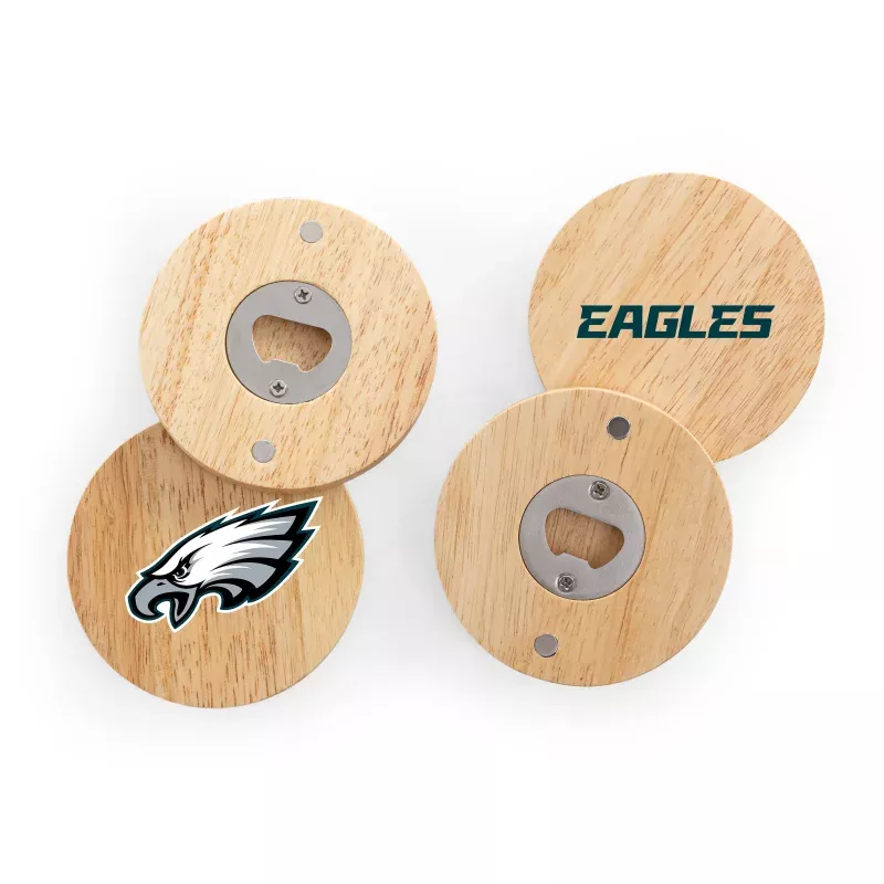 Philadelphia Eagles – Coasters with Bottle Openers Set of 4
