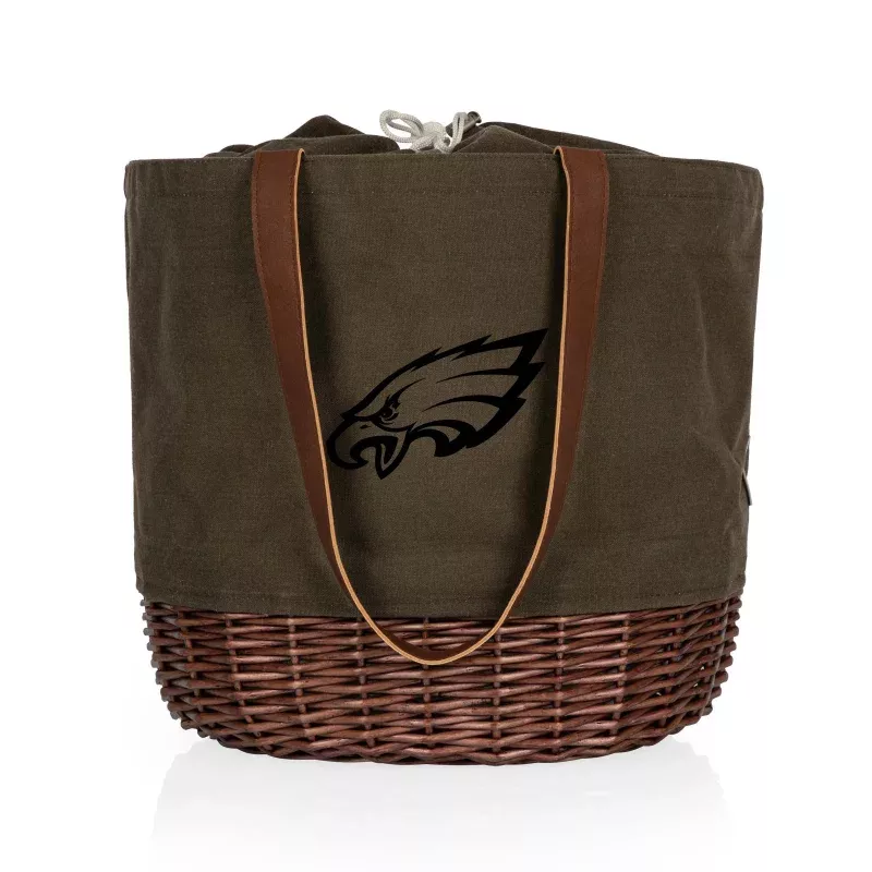 Philadelphia Eagles – Coronado Canvas and Willow Basket Tote
