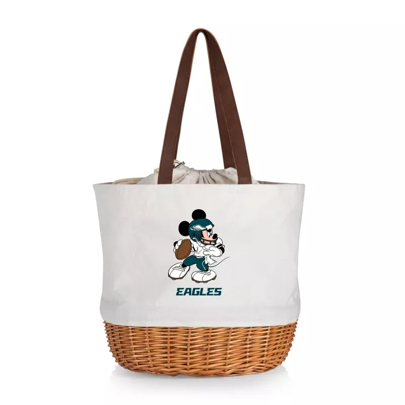 Philadelphia Eagles Mickey Mouse – Coronado Canvas and Willow Basket Tote