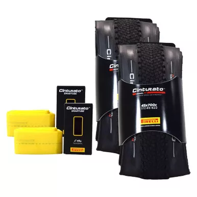 PIRELLI Cinturato Gravel H 45-622 2 Tires And 2 SmarTubes
