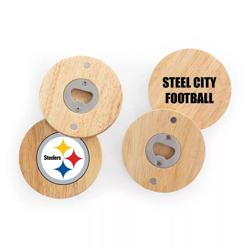 Pittsburgh Steelers – Coasters with Bottle Openers Set of 4