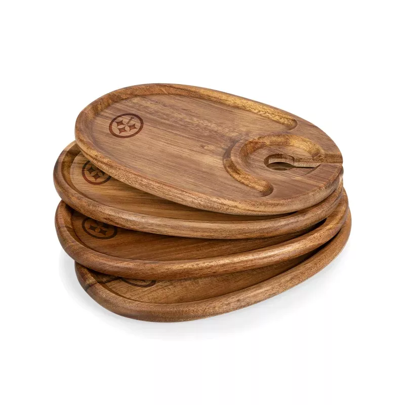 Pittsburgh Steelers – Wine Appetizer Plate Set Of 4