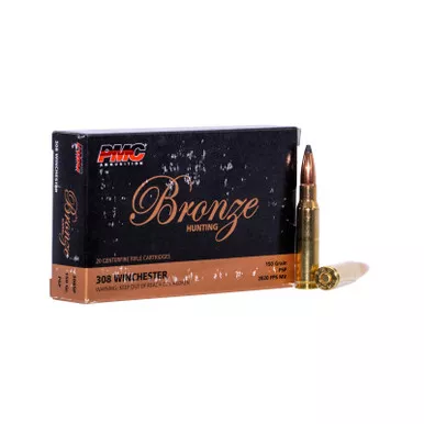 PMC 308SP Bronze 308Win 150gr Pointed Soft Point 20 Per Box/10 Case