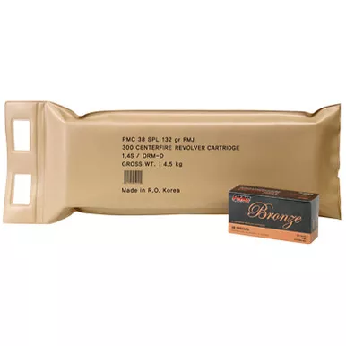 PMC 38GBP Bronze Battle Pack 38Special 132gr Full Metal Jacket 300 Per Box/3 Case