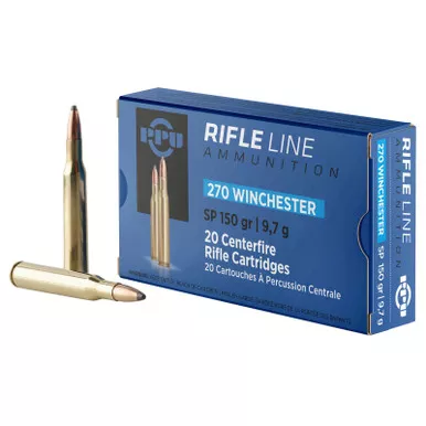 PPU PP2702 Standard Rifle 270Win 150gr Soft Point 20 Per Box/10 Case