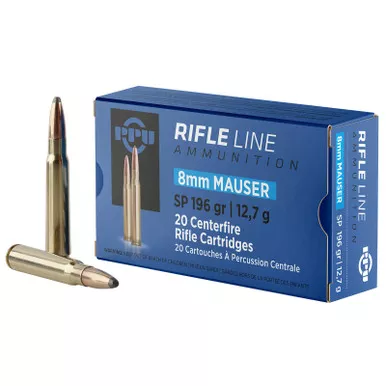 PPU PP8S Metric Rifle 8mmMauser 196gr Soft Point 20 Per Box/10 Case