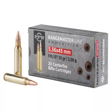 PPU PPRM5561M Rangemaster 5.56x45mmNATO 55gr Full Metal Jacket Boat Tail/1000rds *Sold by Case *Includes Metal Can
