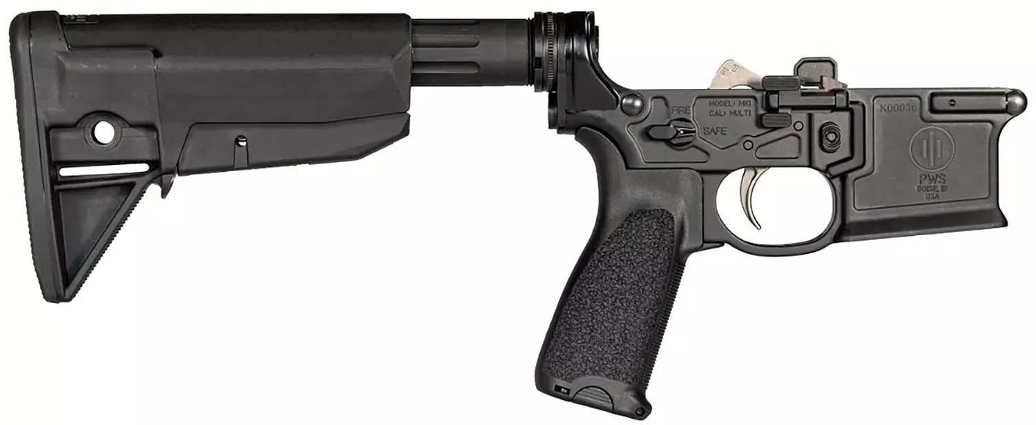 Primary Weapons Systems Complete AR Lower Receiver Hard Coat Anodized Alum Receiver Bravo Company Stock/Grip Blk 2M100RM11-1F