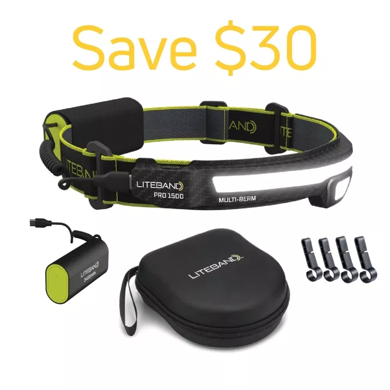 PRO 1500 Lumen Bundle|Carbon Fiber&Hi-Vis Yellow&Camo