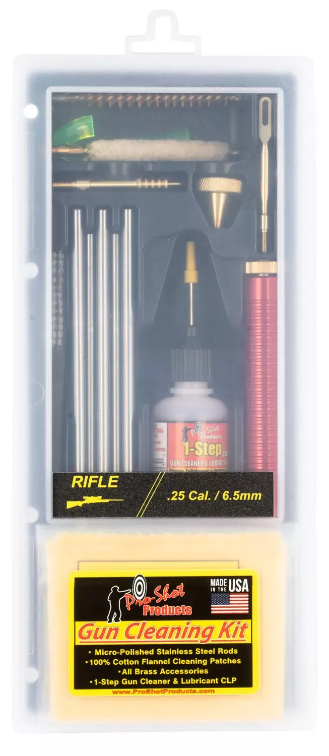 Pro-Shot Classic Box Kit 25 Cal & 6.5mm Rifle/Black Plastic Case