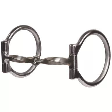 PROFESSIONAL'S CHOICE 5.25in D Ring Slow Twist Snaffle Bit (EQB-813)