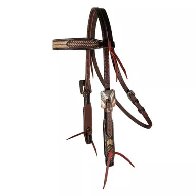 PROFESSIONAL'S CHOICE Chocolate Arrowhead Browband Headstall (3P4037)
