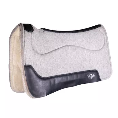 PROFESSIONAL'S CHOICE Precision Relief Felt Gray Merino Wool Bottom 31.5x34in Saddle Pad (PRFRD-GRY)