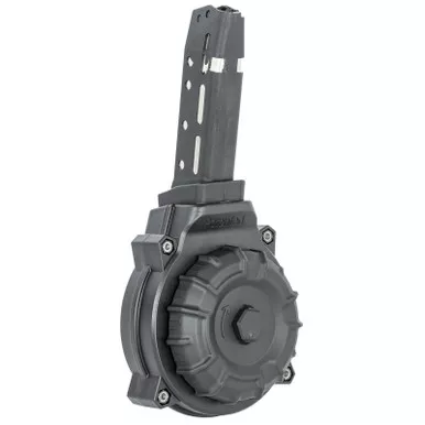 ProMag DRMA37 Standard 40rd Drum 45 ACP Compatible w/ Glock 30/21 Black DuPont Zytel Polymer