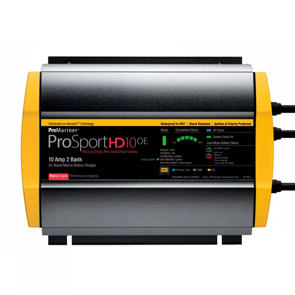 ProMariner ProSportHD 10 Gen 4 – 10 Amp – 2-Bank Battery Charger